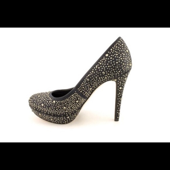 ⭐️ BCBGMAXAZRIA Black Satin Studded Pumps ⭐️ - Picture 8 of 8